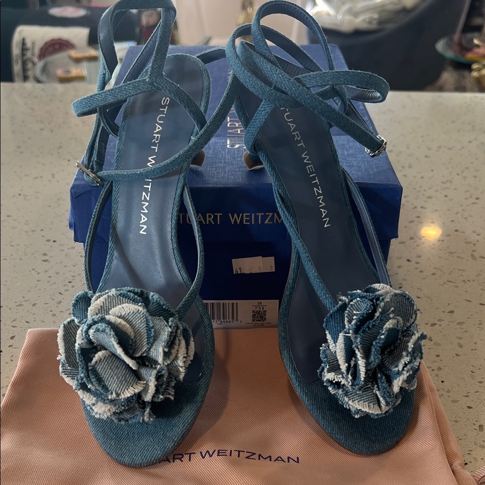 Stuart Weitzman Denim Sandals